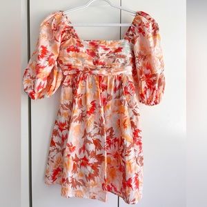 Emerson Ruched Puff Sleeve Mini Dress